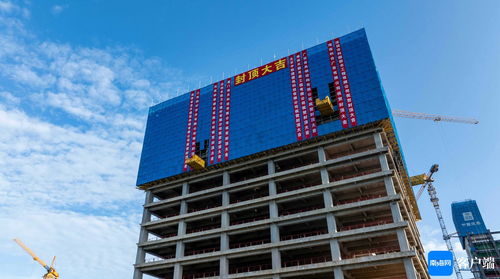 原創(chuàng)組圖 中國海油深海能源開發(fā)總指揮部基地項(xiàng)目03地塊主體工程封頂